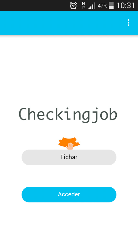 App CheckingJob: pantalla inicial