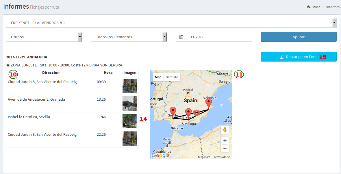 Informe fichaje rutas